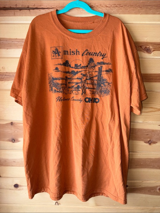 Tops - Amish Country Ohio Orange Graphic Tee